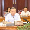 El secretario general del Partido Comunista de Vietnam y presidente, To Lam, habló en la reunión el 9 de septiembre del Buró Político y el Secretariado sobre superación las consecuencias de las lluvias y las inundaciones debido al supertifón Yagi y respuesta a deslizamientos de tierra. (Fuente: VNA)