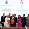 En la firma del programa entre Ciudad Ho Chi Minh y Minsk (Fuente: VNA)