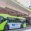 Los autobuses en el aeropuerto internacional de Noi Bai (Fuente: VNA)