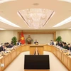 En la reunión de la sección vietnamita del Comité Intergubernamental Vietnam- Rusia, presidida por el viceprimer ministro Tran Hong Ha (Fuente: VNA) 