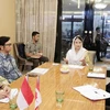 Deputy Trade Minister Dyah Roro Esti (second from the right) during the ICA-CEPA negotiations in Bandung, West Java on November 6 (Photo: Antara)