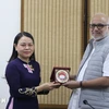 General Secretary of the VFF Central Committee Nguyen Thi Thu Ha and head of the Communist Party of India (Marxist)’s committee for external affairs Mariam Alexander Baby (Photo: VNA)