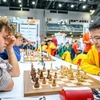 Vietnamese Grandmaster Le Quang Liem (right) competes in a recent world event. (Photo toquoc.vn)