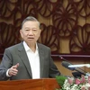 Party General Secretary To Lam speaks at the working session with the Standing Board of the Party Committee of Dong Thap province on December 11. (Photo: VNA)