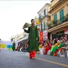 Flowing Ao dai in Hanoi's autumn hues