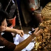 Unique gold laminating craft village in Vietnam