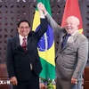 越南总理范明政于2023年5月21 日会见巴西总统路易斯·伊纳西奥·卢拉·达席尔瓦。图自越通社