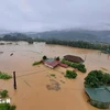 河江省多地发生洪灾。图自越通社