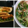 越南两道特色菜肴河粉与夏卷登上该菜单。图自越通社