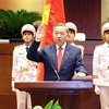 El presidente de Estado, To Lam, toma juramento. (Fuente: VNA)