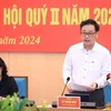 El subdirector del Servicio de Planificación e Inversión de Hanoi, Le Trung Hieu interviene en la rueda de prensa. (Fuente: nhandan.vn) 