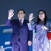El primer ministro de Vietnam, Pham Minh Chinh, y su esposa concluyen con éxito su visita oficial a Corea del Sur. (Fuente: VNA)