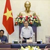 El presidente de la Asamblea Nacional de Vietnam, Tran Thanh Man, habla en la reunión. (Fuente: VNA)