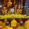 Ceremonia de réquiem para el Secretario General Nguyen Phu Trong en la Pagoda Quan Su, Hanoi. (Foto: VNA)