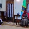 La presidenta de Tanzania, Samia Suluhu Hassan, recibe a la embajadora de Vietnam, Vu Thanh Huyen. (Fuente: VNA)