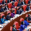 Los delegados participan en el décimo pleno del Comité Central del Partido Comunista de Vietnam. (Fuente: VNA)