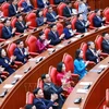 Los delegados participan en el décimo pleno del Comité Central del Partido Comunista de Vietnam. (Fuente: VNA)