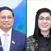 El primer ministro Pham Minh Chinh, y su esposa. (Fuente: VNA)