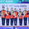 Вьетнамские спортсмены на 9-м чемпионате Азии по аэробной гимнастике. (Фото: ВИA)