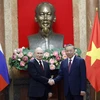 Президент Вьетнама То Лам и Президент Российской Федерации Владимир Путин в Ханое, 20 июня 2024 года. (Фото: ВИА) 
