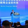 Премьер-министр Вьетнама Фам Минь Тьинь выступает на конференции в Пекине 27 июня. (Фото: ВИA)