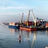 Товары, экспортируемые через порт Биньзыонг, район Биньтханг, город Зиан, провинция Биньзыонг. (Фото: ВИA)