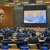 El embajador Dang Hoang Giang, jefe de la misión permanente de Vietnam ante ONU participó en el debate del Comité de Asuntos Sociales, Humanitarios y Culturales (Fuente: VNA)