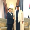 El primer ministro vietnamita, Pham Minh Chinh, se reúnió con el presidente de los Emiratos Árabes Unidos, Mohammed bin Zayed Al Nahyan, durante su visita para asistir a la Cumbre de la ASEAN y el Consejo de Cooperación del Golfo (CCG) en Arabia Saudita en 2023. (Fuente: VNA)