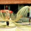 Le métier de tissage du carex de Kim Son. Photo: Centre d’information étrangère de la province de Ninh Binh