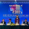 Vue de la conférence de presse internationale sur la Festival de Huê 2024, à Hanoi le 9 mai. Photo: NDEL