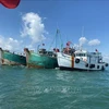 Deux bateaux BV 90150 TS et BV 90628 TS sanctionnés pour violation des règles relatives à la pêche INN. Photo : VNA