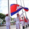 Les drapeaux nationaux des délégations sportives aux 13es Jeux scolaires de l’ASEAN (ASG) ont été levés à Dà Nang, le 1er juin. Photo : VNA