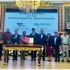 Lors de la cérémonie de signature du protocole d'accord entre l'Association vietnamienne d'approvisionnement en eau et d'assainissement et les autorités de la province indonésienne de Sumatra du Sud, le 22 juin. Photo : tapchinuoc.vn