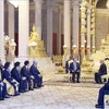 Entrevue entre président Tô Lâm et le roi du Cambodge Norodom Sihamoni, au Palais royal, à Phnom Penh, le 12 juillet. Photo: VNA