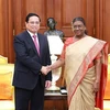 Le Premier ministre Pham Minh Chinh et la présidente indienne Droupadi Murmu, à New Delhi, le 1er août 2024. Photo: VNA