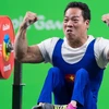 Le para-haltérophilie vietnamien Lê Van Công en compétition aux Jeux Paralympiques de Paris 2024. Photo: VNA