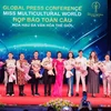 Les délégués lors d'une conférence de presse sur le concours Miss Monde Multiculturel. Photo: CTV/VietnamPlus