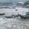 Bateaux se mettant à l’abri du typhon Trami sur les îles Chàm, ville de Hôi An. Photo: VNA