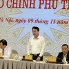 Le vice-ministre du Plan et de l’Investissement Trân Quôc Phuong s’exprime lors de la conférence de presse régulière du gouvernement. Photo : VNA