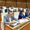 Les députés votent pour adopter la résolution sur la politique d’investissement dans le programme cible national de prévention et de contrôle des drogues jusqu’en 2030 . Photo: quochoi.vn