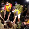 Des gens participent à une visite «Ramener les animaux à la maison» dans le parc national de Cuc Phuong, dans la province de Ninh Binh (Nord). Photo : VNA