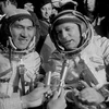Cosmonaut of the former Soviet Union Viktor Vasilyevich Gorbatko and his Vietnamese counterpart Pham Tuan.