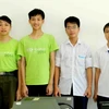 The four winning students of International Olympiad in Informatics (IOI) 2015. (Photo: VNA)