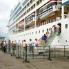 Chan May port receives large luxury cruise liner