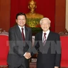 Party leader greets Lao foreign ministry’s delegation