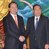 Lao Party, State leaders welcome Vietnam’s public security delegation
