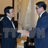 President Sang greets outgoing Singaporean Ambassador