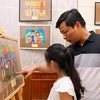 Children’s painting exhibition opens on Russian family day
