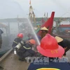 Nghe An holds drill on firefighting, rescue for fishing boats