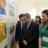 Exhibition displays children’s paintings on Vietnam and Russia 